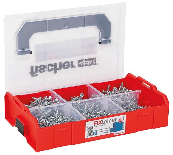 Schraubensortiment, FixTainer PowerFast II, Senkkopf Voll- und Teilgewinde, Torx®, 703- teilig