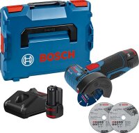 Akku-Winkelschleifer BOSCH 12V GWS 12V-76 2 x 3,0 Ah Akkus und Ladegerät