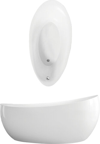 Villeroy & Boch Aveo freistehende Badewanne, oval weiß